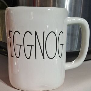 Rae Dunn White 'EGGNOG' Mug